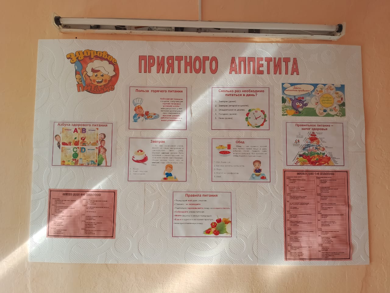 Меню питания Меню питания